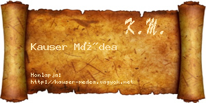 Kauser Médea névjegykártya